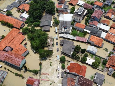 Banjir Jabodetabek tampak atas